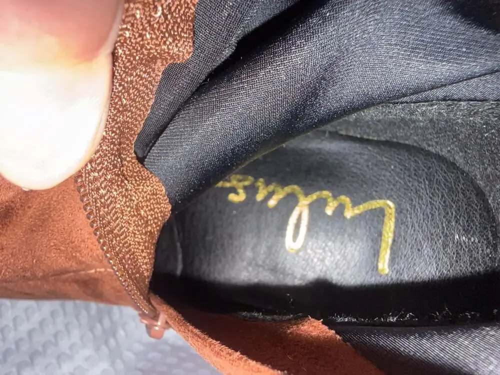Lulus Brown Faux Suede Over-The-Knee Block Heel Boots Size 10